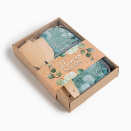 Набор подарочный Доляна Flower kitchen: варежка 20х28 см, прихватка 17х17 см, 2 лопатки  фото 8