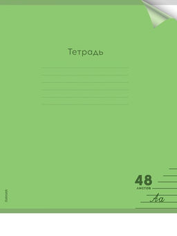 Цена за 2 шт.Тетрадь 48л. Prof-Press "Неон Green" линия (48-1381) пластиковая обложка