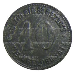 10 пфеннигов 1918 года Германия  Нотгельд Метманн
