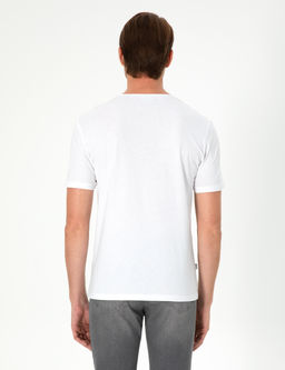 Beyaz Slim Fit Basic Ti__rt
