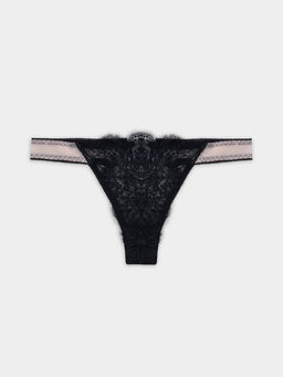Цена за 2 штуки! Трусы бразилиана женские черные кружевные - Mark formelle фото 8