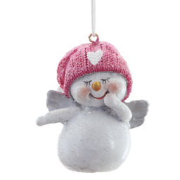 Фигурка декоративная подвесная "Снеговик", L4,5 W4 H5,5 см, 2в.