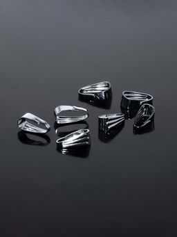 Цена за 3 шт. Держатель для кулонов (набор 20 шт.) 8?4 мм, цвет серебро