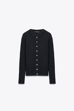 100% WOOL RIBBED CARDIGAN - Zara фото 6