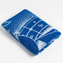 Полотенце махровое Этель Знаки зодиака: Стрелец синий, 67х130 см, 100% хлопок, 420гр/м2  фото 2