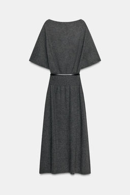 KNIT MIDI DRESS WITH BELT - Zara фото 5