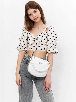 LACCOMA сумка Анжелика-Л815-белый эко кожа хлопок  фото 7