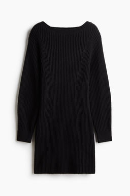Vestido en punto de canale con escote barco - H&m фото 5