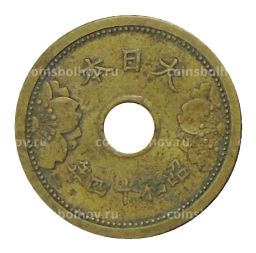 Монета 5 сен 1939 года Япония