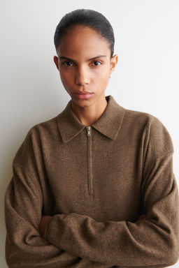POLO DE CREMALLERA DE MEZCLA DE LANA MERINO Y YAK - H&m фото 7