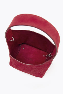 BRAIDED SUEDE MINI BUCKET BAG - Zara фото 8