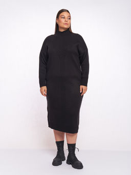 Черное вязаное платье PP91566BLK01 - Артесса фото 12