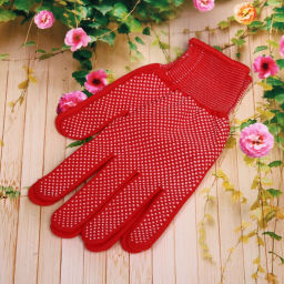 Цена за 5 шт. Перчатки нейлоновые "Классика" с ПВХ покрытием красные 8 р-р б/блистера