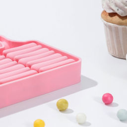 Форма для мороженого Венеция, силикон, 19.6?11?2.4 см, 4 ячейки, розовая - Simaland фото 3