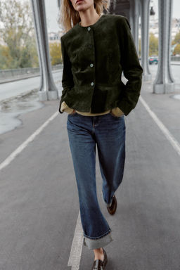 Z1975 WIDE-LEG CROPPED HIGH-WAIST JEANS - Zara фото 6