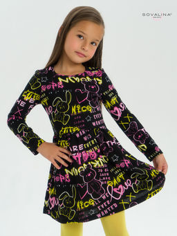 Платье Эля неоновые мишки - Sovalina фото 7