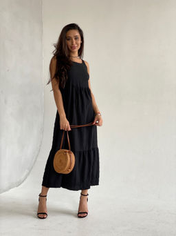 Martichelli Сарафан длинный чёрный  фото 5