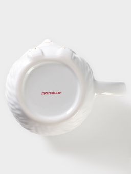 Кружка Доляна «Ёжик в золотом», 450 мл, доломит, белая