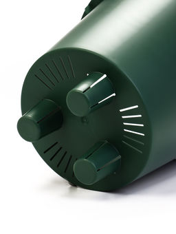 Кашпо для цветов «Микрит», 1.9 л, d=18 см, h=16.5 см, со вставкой, пластиковое, зелёное