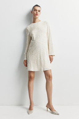 MAMA Vestido de lentejuelas con lazada