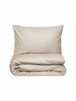 Пододеяльник сатин-страйп 145x210 бежевый сатин - Denastia фото 3