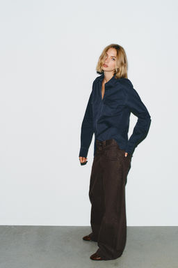 TRF BAGGY BARREL LOW-RISE JEANS