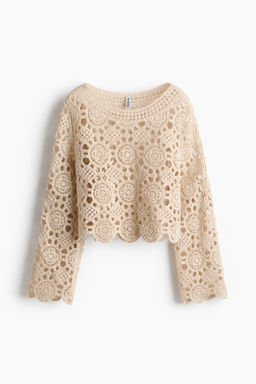 Top en punto calado efecto crochet