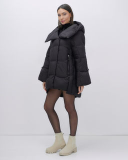 Куртка зимняя женская с большим капюшоном модная черного цвета 7739Ch - Visdeer фото 17