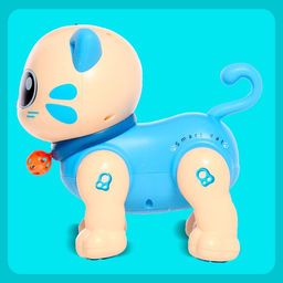 Робот кот Пультовод ZHORYA, на пульте управления, интерактивный: сенсорный, звук, свет, на батарейках, на русском языке, синий - Simaland фото 7