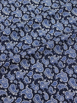 Импорт. хлопок Синие огурчики на чернильном, ш.1.48 м, хл-100%, 100гр/м.кв