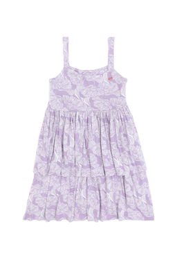 K_z _ocuk Lila _rme Elbise Sepette S_rpriz _ndirim