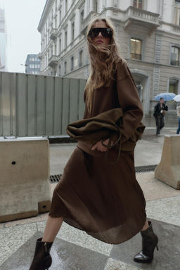 COMBINED SATIN DRESS