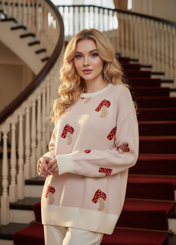 K13005 Джемпер (вязаный трикотаж) БЕЛЫЙ