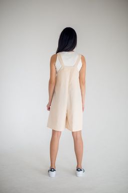 ЛЁН 100% комфортный омбинезон Кэри цвет беж - Knitka wear фото 5