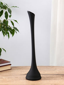 Ваза «Пять вечеров», фристайл, d=3.5 см, 40×9.5 см, стекло, чёрная матовая