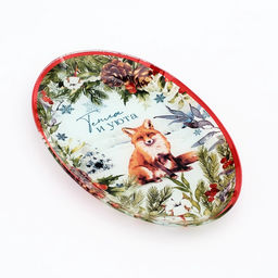Блюдо новогоднее «Тепла и уюта», 24.5×15×2 см