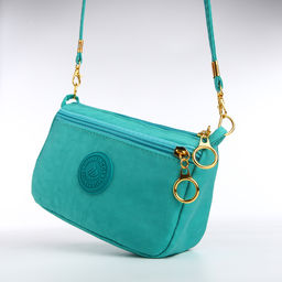 Сумка женская кросс-боди на молнии, цвет бирюзовый - Simaland фото 2