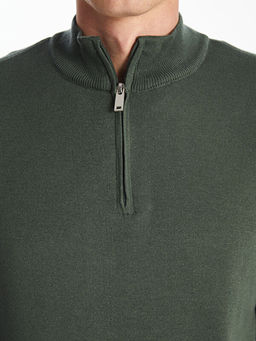 Dik Yaka Uzun Kollu Erkek Triko Kazak