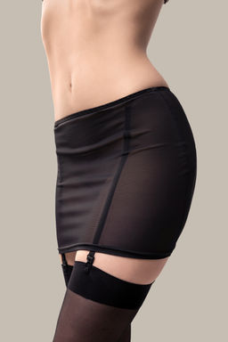 Юбка-пояс для чулок Waname Subtlety черная (42-44) - Waname apparel фото 3