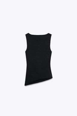 ASYMMETRIC DRAPED T-SHIRT - Zara фото 12