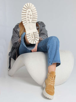 Ботинки EDART 228.V.1541 be. светло-желтый замша/шерсть - Ed'art фото 7