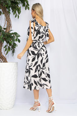 Платье Улыбка (бежево-черное) П12904-19М