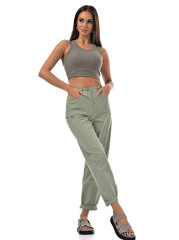 Хлопковые деним брюки ЦВЕТ КРАСНЫЙ! - А+б коллекция фото 3