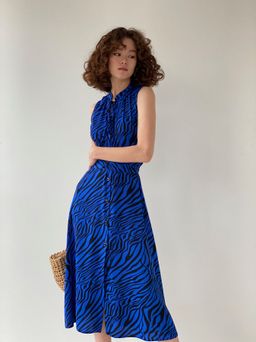 Платье, как из к/ф Красотка, синее с принтом - Martichelli фото 3