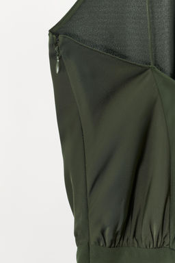 VESTIDO LARGO HALTER / Khaki - Zara фото 9