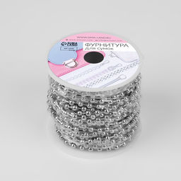 Цепочка для сумки, железная, d = 4 мм, 10 0,5 м, цвет серебряный - Арт узор фото 4