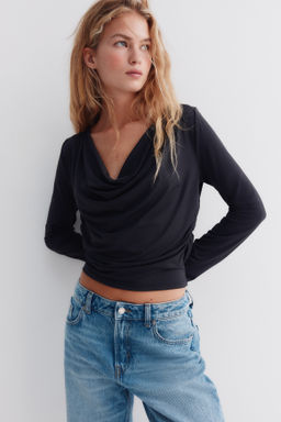 Top drapeado de punto - H&m фото 3