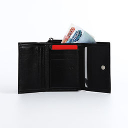 Кошелёк на кнопке, цвет чёрный - Simaland фото 5