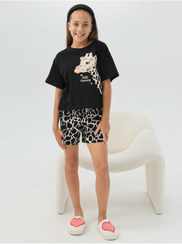 Пижама "Жираф" детская девочка с шортами