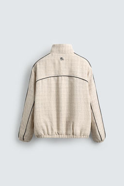 CAZADORA BOXY FIT ESTRUCTURA VIVOS CONTRASTE / Crudo - Zara фото 8